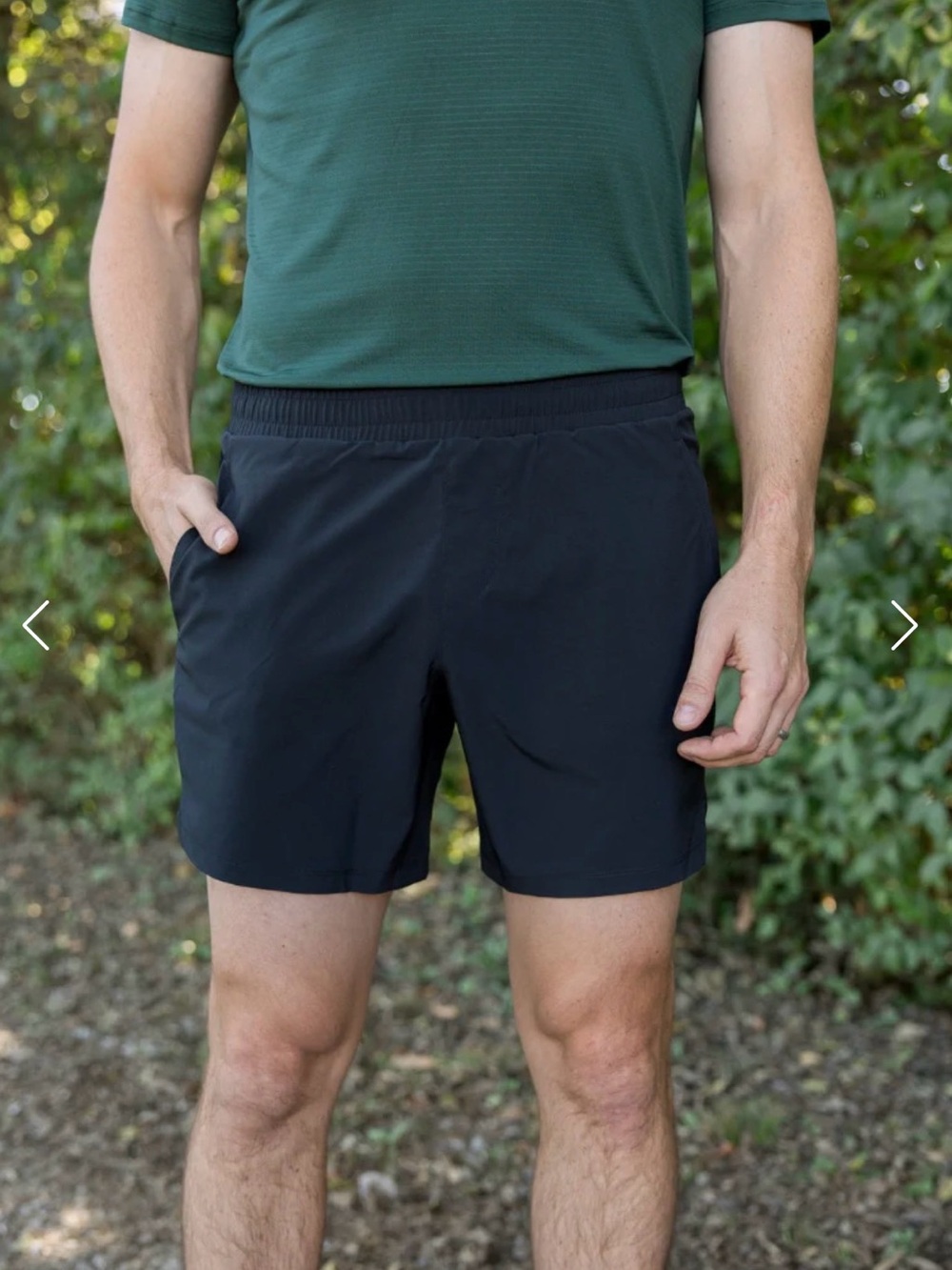 Men's Black Athletic Performance Shorts